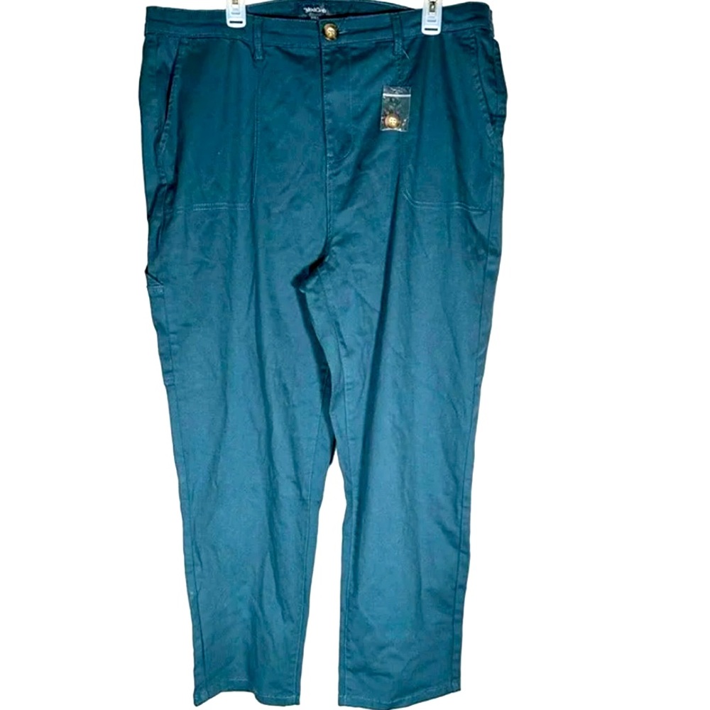 New ModCloth blue carpenter straight leg pants 18